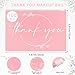 Ireer 100 Pcs Thank You Gift Makeup Bags EVA Clear Cosmetic Bag with Zipper Mini Makeup Thank You Toiletry Cosmetics Bulk Gifts for Women Birthday Daughter Sister(Pink, White)