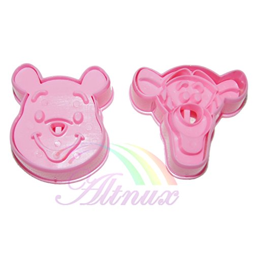 Generic 2pcs Pooh & tigger cookie cutter Fondant Cake Chocolate Mould crafts Tools