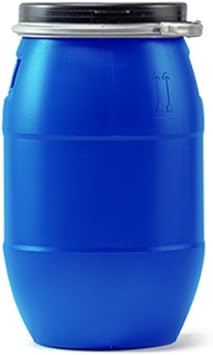 Plastic Barrel with Lid, Food Grade Storage Water Barrel, Thickened Plastic Drum, Multifunctional Shipping Container for Restaurant, Home, Factory30L