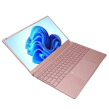 Laptop HD de 15,6 Polegadas, Laptop Portátil 1080P Quad Core Rose Gold 100-240V 7000mAh Bateria 12GB RAM 128G ROM Com Teclado Numérico para Exterior para Windows10 (12+128G