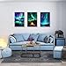 CXHOSTENT 3 Panels Aurora Borealis Canvas Wall Art Northern Lights Wall Decor Snow Mountain Lake Forest Bonfire Pictures Large Living Room Decor Frame (Aurora Borealis - 1, 11x14inchx3Pcs)