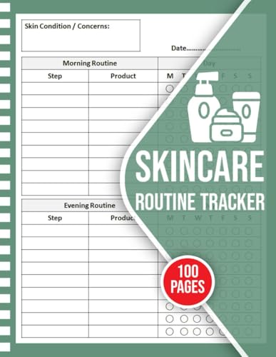 Skincare Routine Tracker: Morning and Evening Beauty Planner Journal for Radiant Skin Health | Skin-care Log Book