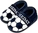 INMINPIN Kids Toddler Ball Sports Slippers Girls Boys Cozy Warm House Shoes Memory Foam Non-Slip Indoor Outdoor Slippers for Sports Fan (Toddler/Little Kid/Big Kid),Soccer White，12-13 Little Kid