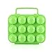 CFtrum 12 Portauova Custodia da Viaggio Giardino Campeggio Plastica Arancio Pieghevole Valigetta, Verde