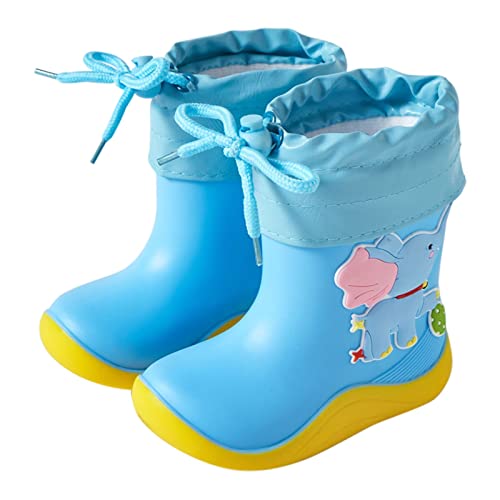 Kids Rain Boots Girls Lightweight Boots Waterproo𝐟 Easy-On Outdoor Playing Rain Boot Unisex-Child Rain Boots Boys