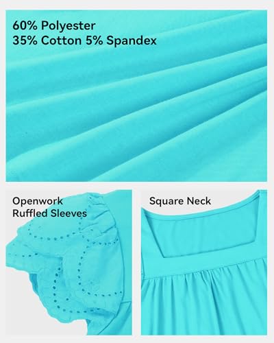 Image of KEREDA Girls Short Sleeve Shirts Summer Tops Girls Clothes 5-14 Years