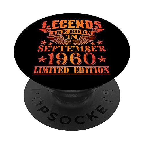 Cumpleaños Septiembre 1960 Edición Limitada Regalo Vintage PopSockets PopGrip Intercambiable