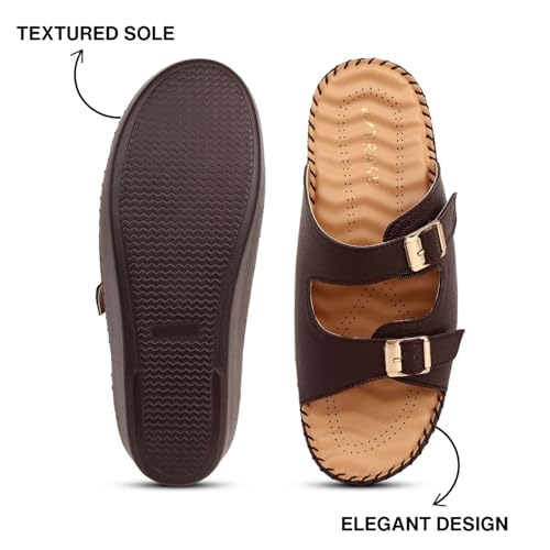 Image of TRASE Women Slippers | Doctor Ortho Comfort, Light Weight, Soft & Stylish Footwear for Women | Suitable for Knee, Diabetic & Orthopedic Pains