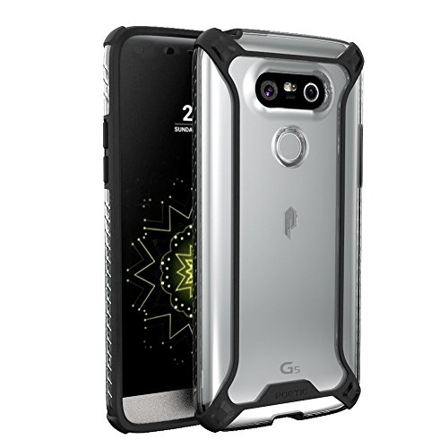 LG G5 Case, POETIC Affinity Series Premium Thin/No Bulk/Protection Where its Needed/Clear/Dual Material Protective Bumper Case for LG G5 (2016) Black/Clear