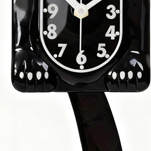 Horloge murale chat avec queue mobile pour égayer votre cuisine