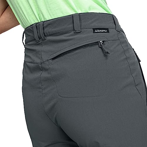 Schöffel Damen Pants Engadin1, strapazierfähige Damen Hose für Wanderungen, wasserabweisende Outdoor Hose mit sportlichem Schnitt, asphalt, 44