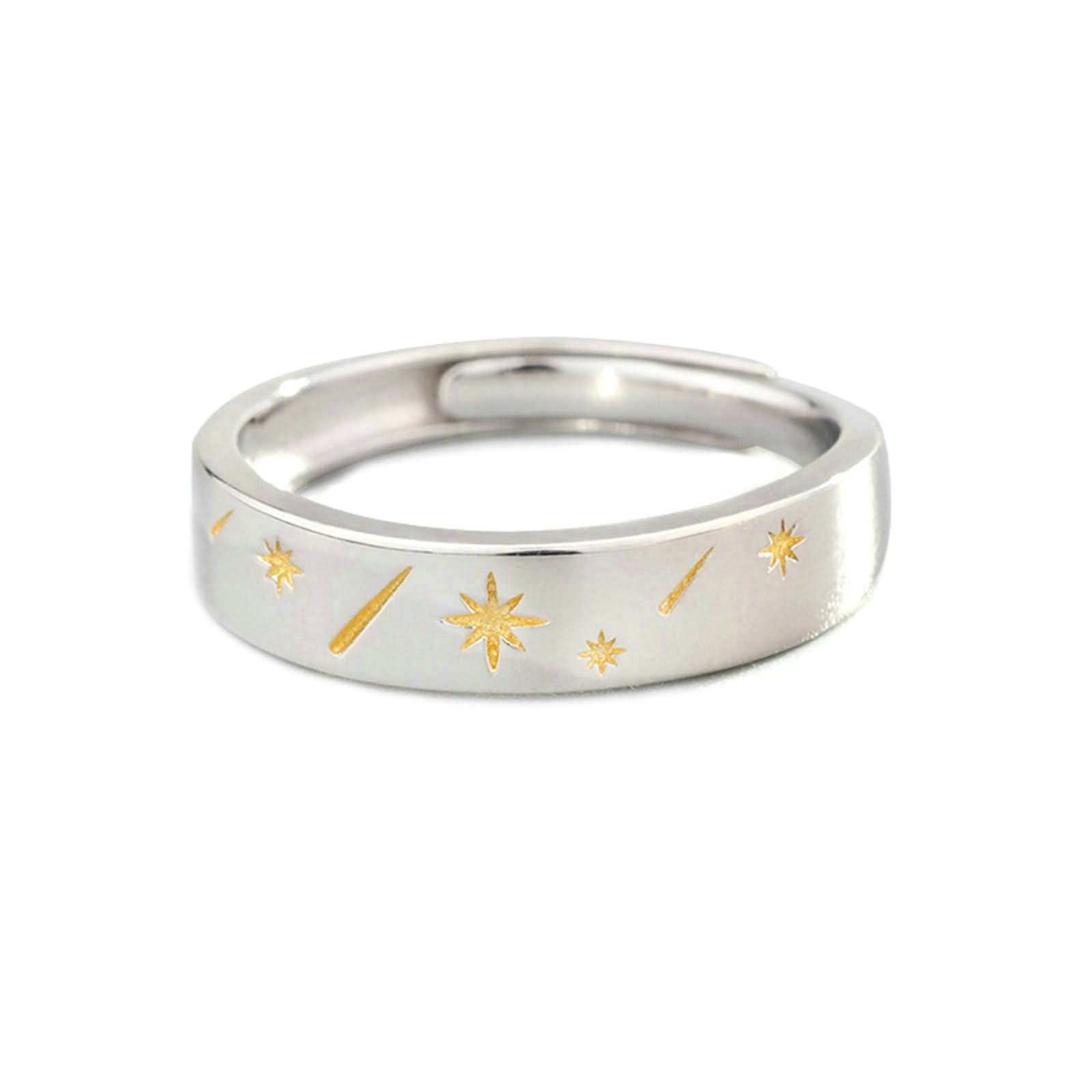 Freundschaftsringe, Ehering, Sonne und Mond, Silber, Gold, Sterlingsilber, Geschenksets für Frauen