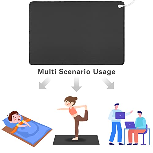 Grounding Mat, Grounding Sleep Mat Reconnect to Earth Recovery Pain Relief Foot Therapy, Grounding sleep Yoga Mat for Better Working, Sleep Assist and Helps with Anxiety (35.4x23.6 Inch) - Thumbnail 6