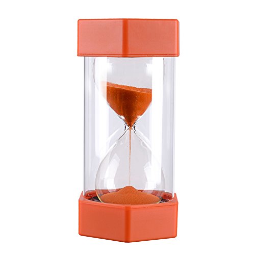 5 Minutes Plastic On Time Sandglass Hourglass Sand Timer, Orange Precise Sand Clock