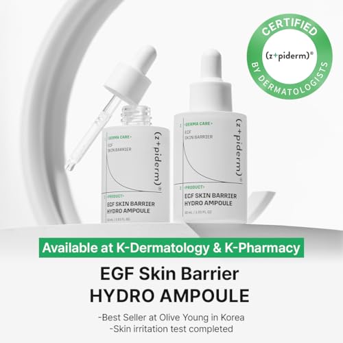 Z+piderm Zipiderm EGF Skin Barrier Hydration Set – Hydro Ampoule Serum + Dressing Sheet Masks (4EA), Korean Soothing & Moisture Barrier-Repair Duo for Sensitive & Dry Skin