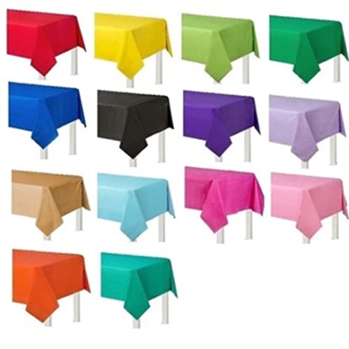 Toalha De Mesa Plástico Perolizada Lisa Descartável 10 Un