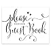 Andaz Press Wedding Party Signs, Formal Black and White, 8.5-inch x 11-inch, Please Sign our Guestbook, 1-Pack