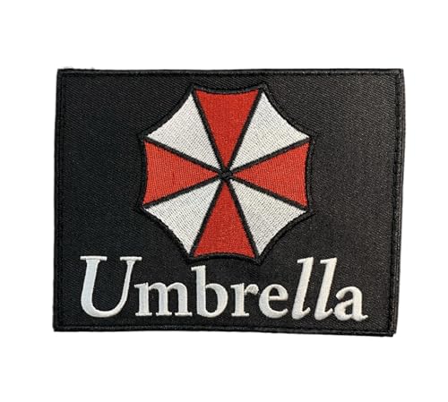 Super6props Umbrella Corporation Raccoon City R.P.D. Parche táctico de gancho y bucle para chaleco (1 unidad, 130 mm x 100 mm, rectangular, tela, moderno)
