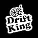 KDEQT Sticker De Carro 10,2 Cm * 9,6 Cm Drift King Pegatina De Vinilo para Coche Drift Turbo Fast Black Silver