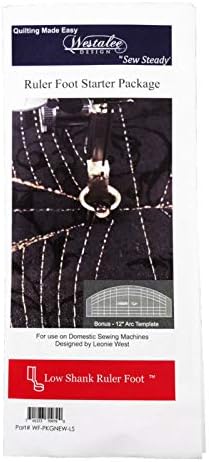 Westalee Design Ruler Foot Starter Package w/ 12" Arc Template, Low Shank
