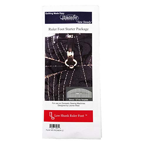 Westalee Design Ruler Foot Starter Package w/ 12" Arc Template, Low Shank