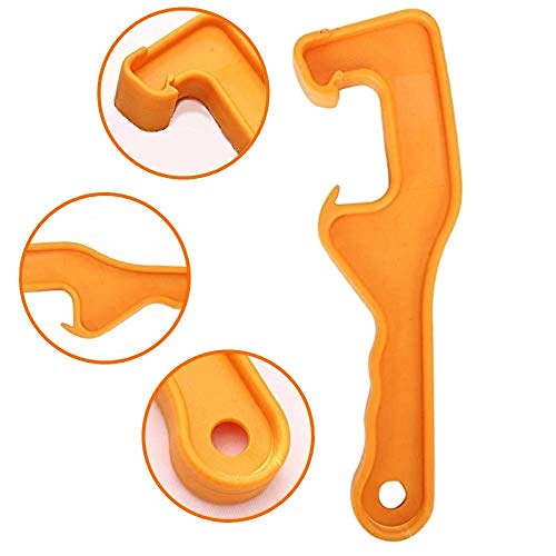 Hovico 3 Pieces 5 Gallon Plastic Bucket Lid Opener Paint Can Lid Opener Open Buckets & Pails, Lightweight, Durable (Red) #TOP3