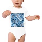 HXshaoye modern 3d rendering floral Baby Blue Cotton Baby Boy Clothes Baby Unisex Outfits for Nap Short Leg Ropa Para Bebé 6M