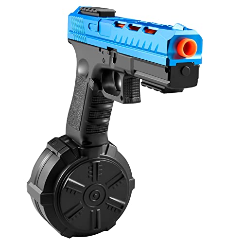 Electric Splatter Gel Ball Blaster Orby Soft Bullet Gun Toy Orbi Water Foam Pellet Bead Ball Gun Automatic Gun Drum Mag,Splatterball Backyard Game For Kid Boy Adultt(Sky-Blue) #TOP6