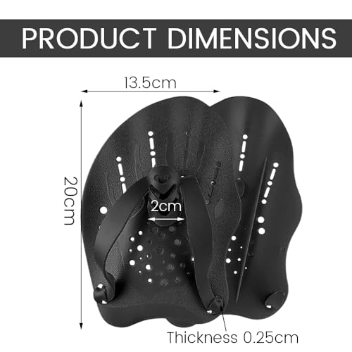 2 pcs Pro Swimming Hand Paddles - Enhance Strength & Speed, Ergonomic Design, Adjustable Straps
