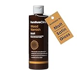 Wood Varnish - 250ml - Fast Drying, Clear Varnish for Wood - Low Odour, Water-Based Varnish - Protects Interior Wood from Scratches and Stains - Matt