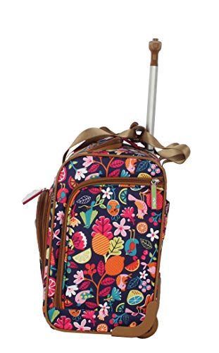 Lily Bloom Designer 15 Inch Carry On - Weekender Overnight Business Travel Luggage - Lightweight 2- Roller Wheels Suitcase - Under Seat Rolling Bag for Women (One Size, Fruit Loops)