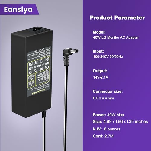 Eansiya 19V Alimentation Chargeur Compatible avec LG LCD LED HD TV – vue 2
