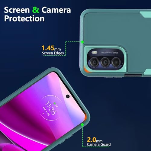 Carcasa Motorola G Stylus 2022 XT2211 verde con protector pantalla 2