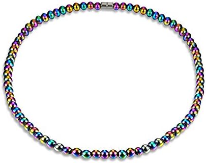 Unisex Magnetic Necklace, Health Energy Healing Hematite Beads for Crystal Quartz Stretch Health Care