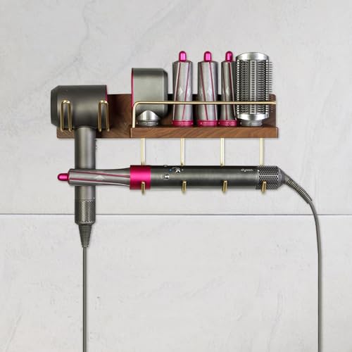 Pastlla 15.7 Inch Hair Dryer Wall Mount Stand Holder, Hair Tool Organizer, Bathroom Organizers and Storage, Hanger Rack for Universal Dryer, Curling Iron, Razors, Beauty Devices by Pastlla - Image 6