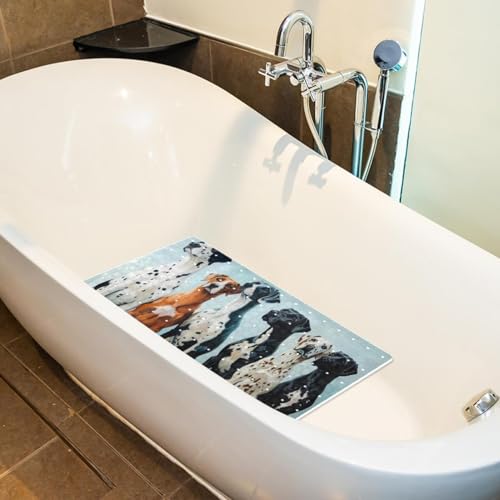 Tapis de bain antidérapant de qualité supérieure Fun Queue Up, modèle extra long