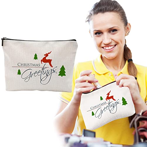 RUMUI Neceser de maquillaje con estampado - Bolsa de almacenamiento con cremallera | Neceser de lona para artículos de tocador estampado Cover