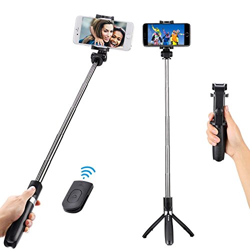 DOKRO Selfie Stick Tripod Stand Holder Extendable with Bluetooth Remote for iPhone x 8 6 7 plus Android Samsung Galaxy S7 S8 Blackberry Huawei