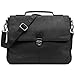 Produktbild LEABAGS Leder Umhängetasche Herren Aktentasche Vintage Laptoptasche Messenger Bag für 15 Zoll Laptop, Schultertasche mit Schultergurt, Notebooktasche LederArbeitstascheNature Schwarz