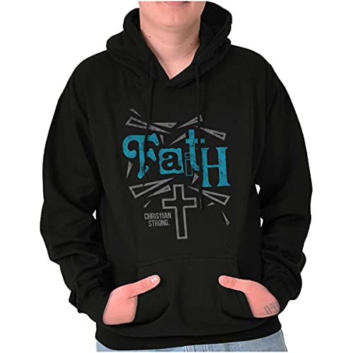 Faith Cross Hope Christian Jesus Hoodie Sweatshirt Women Men Black