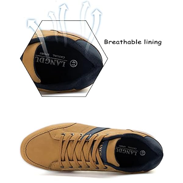 LANGDU Zapatillas Hombre Zapatos Vestir Casual Calzado Deportivas Running Sneakers Corriendo Zapatilla Tamaño41-46EU