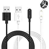Menibeuty 2 Stück Ladegerät Kompatibel für Huawei Watch Ladegerät, 100 cm Smartwatch Magnetisches Ladekabel, USB Ladekabel für Huawei Watch Fit 3/2/ Mini & Honor Band 9/7/6 - Schwarz + Weiß