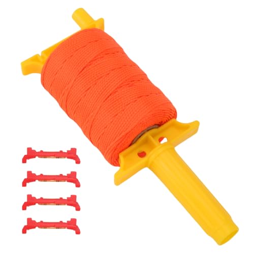 540 pies de cuerda para mampostería con 4 niveles – cordón trenzado de nylon en carrete con mango para jardinería, manualidades y trazado de construcción miniatura 1
