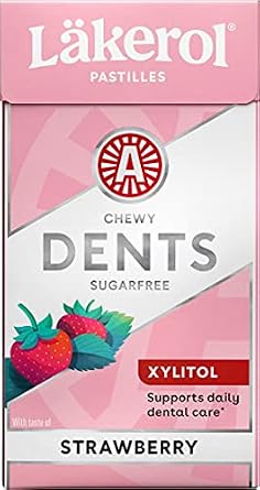 Cloetta Lakerol Dents Strawberry Pastilles 8 Boxes of 36g