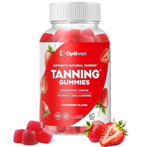 Optiwav Tanning Gummies for Women - Self Tan Supplement That Work Fast Without Sun - Daily Chews...