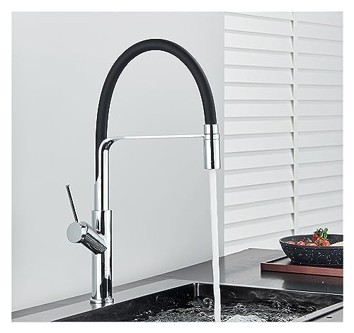 Robinet de cuisine en laiton mitigeur eau chaude froide hauteur d'évier montage sur pont