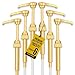 Premium Gold Torani, Davinci & Jordan Syrup Pumps Set Of 6 | Fits 750ml Bottles | Ideal For Coffee Syrups, Snow Cones, Flavorings & More | No Clogging, Spilling & Dripping Fixed Angle Pump