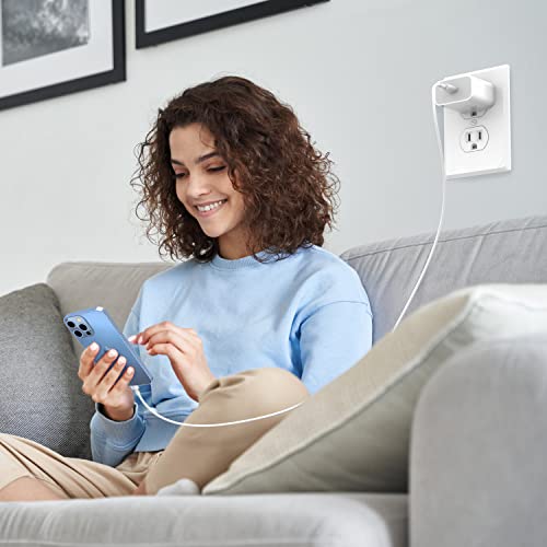 Real Iphone Fast Charger 20W Pd Usb C Wall Fast Charger Adapter With [Mfi Certified] Type C To Lightning Cable 6Ft For Iphone 14 13 12 11/Pro/Pro Max/Xr/Xs/X/Ipad-White #TOP6