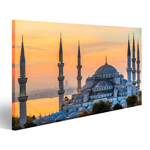 Tableau moderne La Mosquée Bleue (Sultanahmet Camii) Istanbul Turquie Impression sur Toile - Peintures Modernes x Fauteuils Salon Cuisine Meubles Bureau...