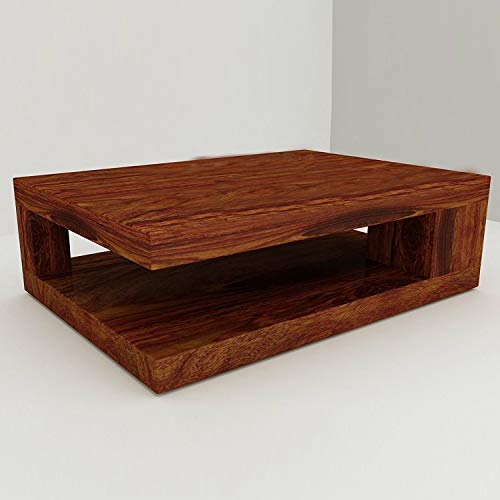 Image of Mamta Decoration Sheesham Wood Rectangle Shape Coffee Table for Living Room | Center Table | Brown